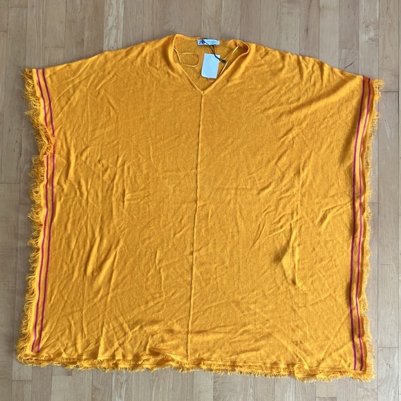 NEW Zara linen cover-up kaftan orange mango XS-S Extra-Small/Small - Picture 6 of 15